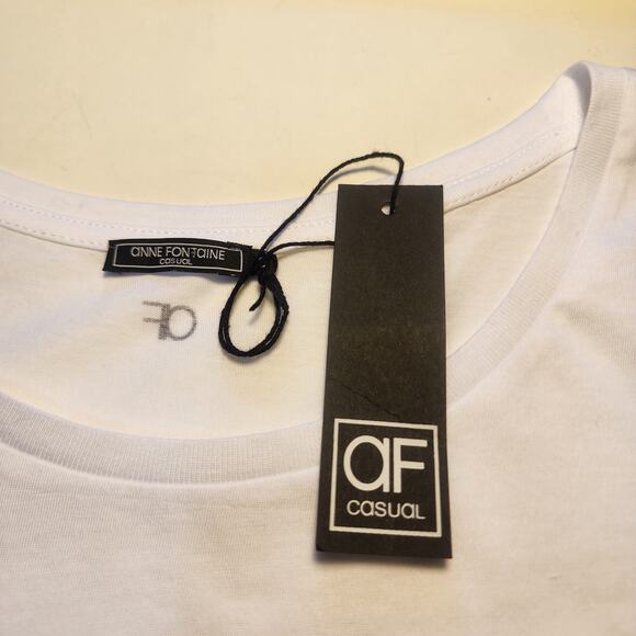 Anne Fontaine Scoop Neck Short Sleeve T-Shirt Womens M - Picture 8 of 11